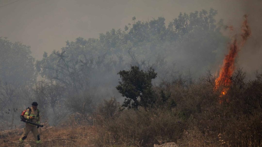 Fires in Northern Israel After Hezbollah Attacks